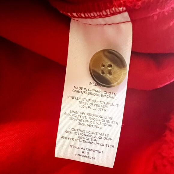 Thread & Supply Wubby Button Up Shacket Jacket Size M Medium Red - Picture 6 of 9